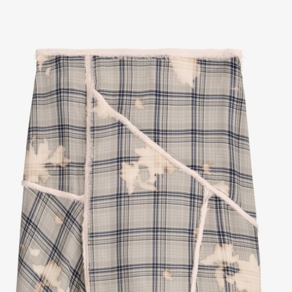 ZARA - BNWT Limited Edition Plaid Print Skirt with Side Zip Size Small - Picture 3 of 5